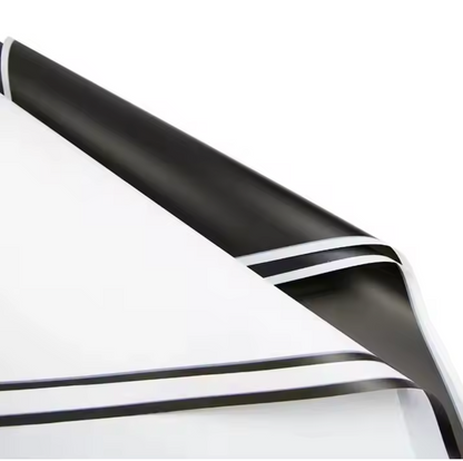White & Black Transparent Wrapping Paper
