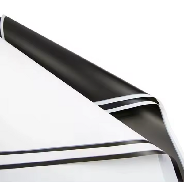 White & Black Transparent Wrapping Paper | Premium Floral Bouquet Wrap