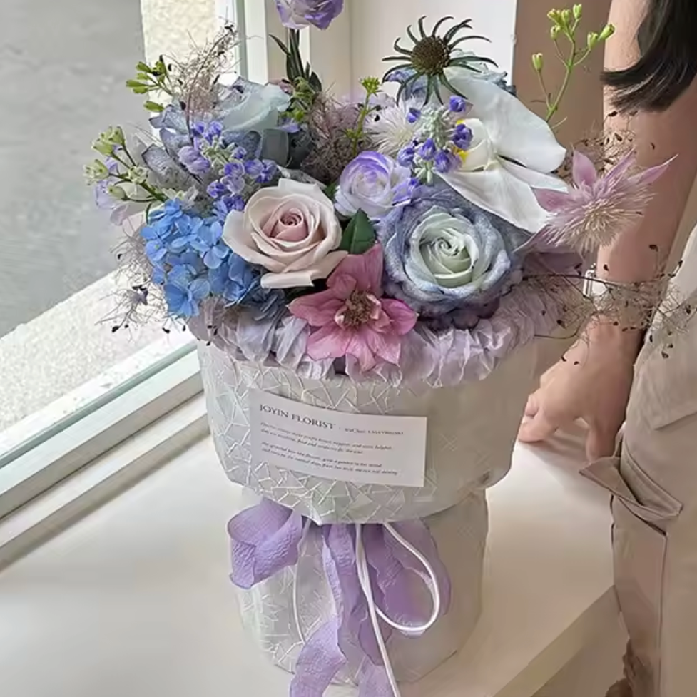 Textured Cloth Floral Wrap