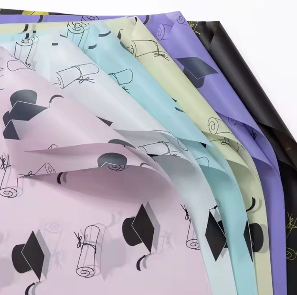 Graduation Floral Wrapping Paper