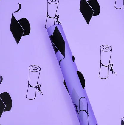 Graduation Floral Wrapping Paper