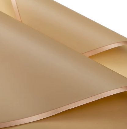 Golden Edge Floral Wrapping Paper