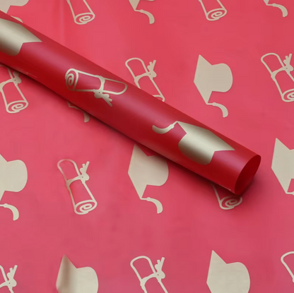 Graduation Floral Wrapping Paper